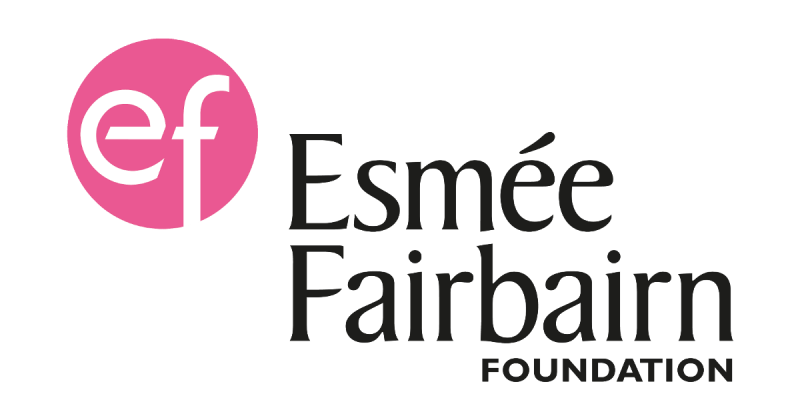 Esmée Fairbairn Foundation logo. EF is written in white in a pink circle, next to the name of the organisation.